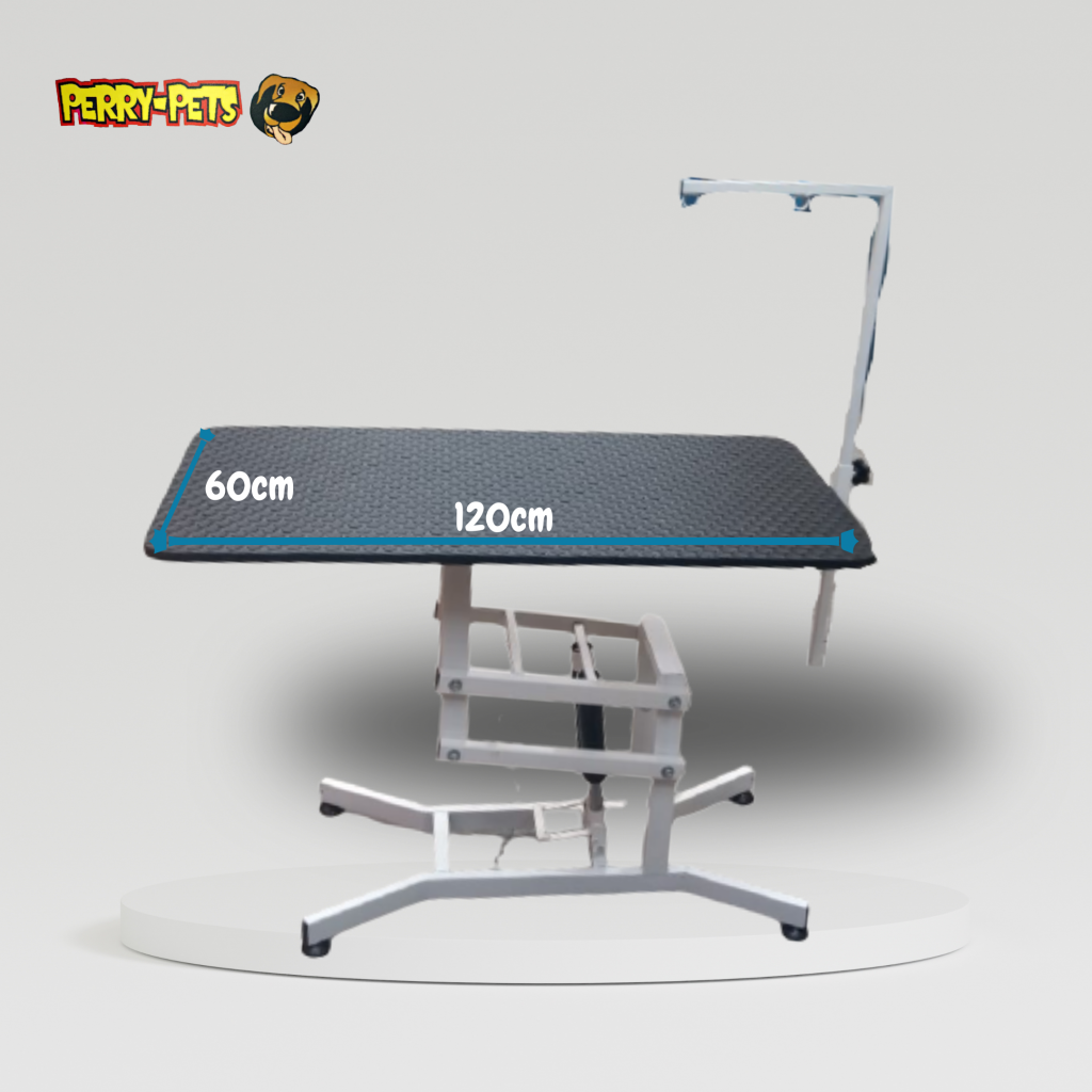 Mesa para estética canina doble pistón hidráulico