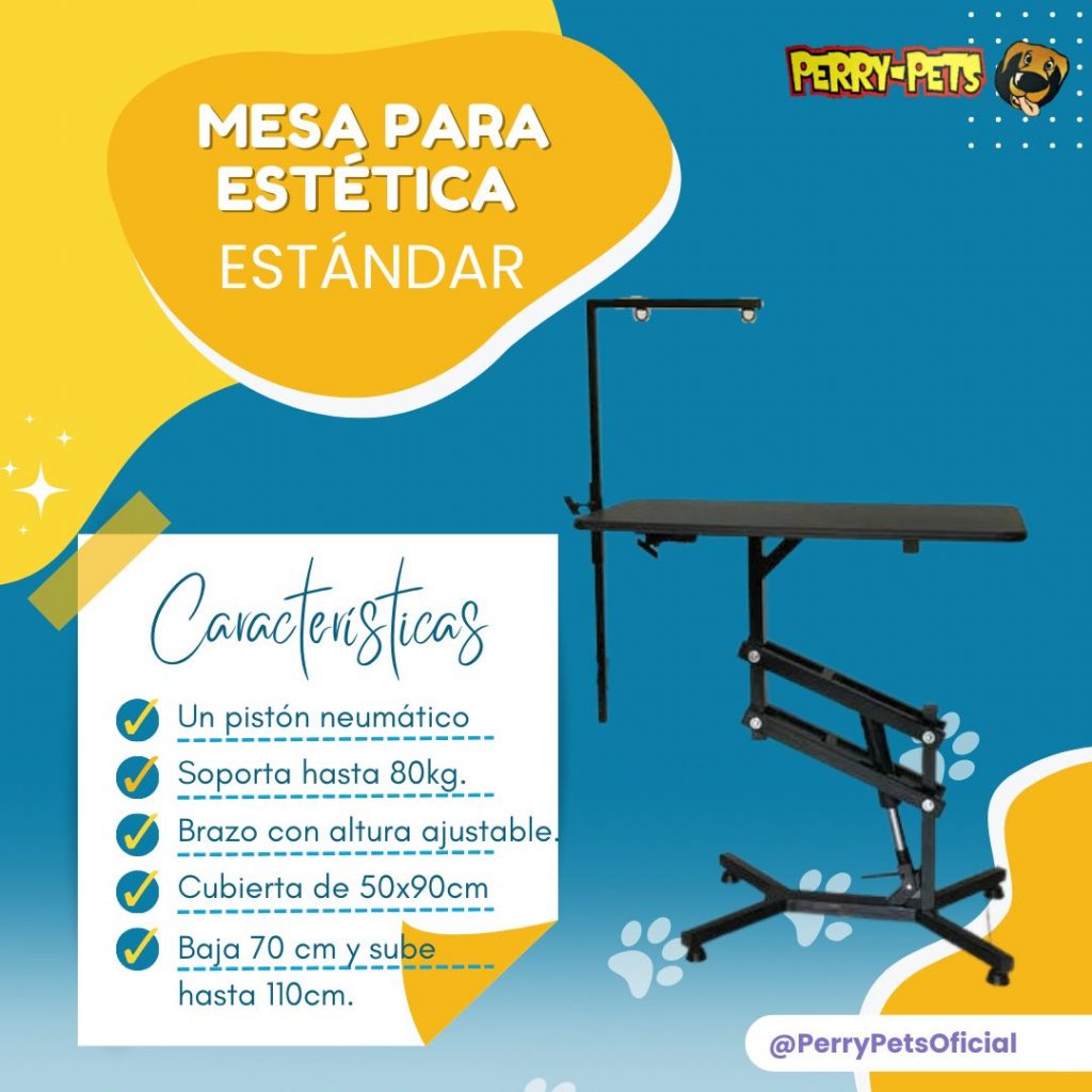 mesa para estética canina estandar
