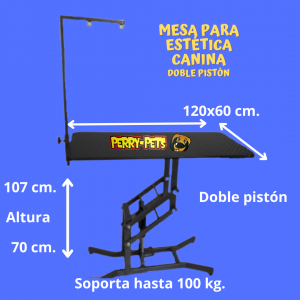 Mesa Para Estética Canina  Con Doble Pistón