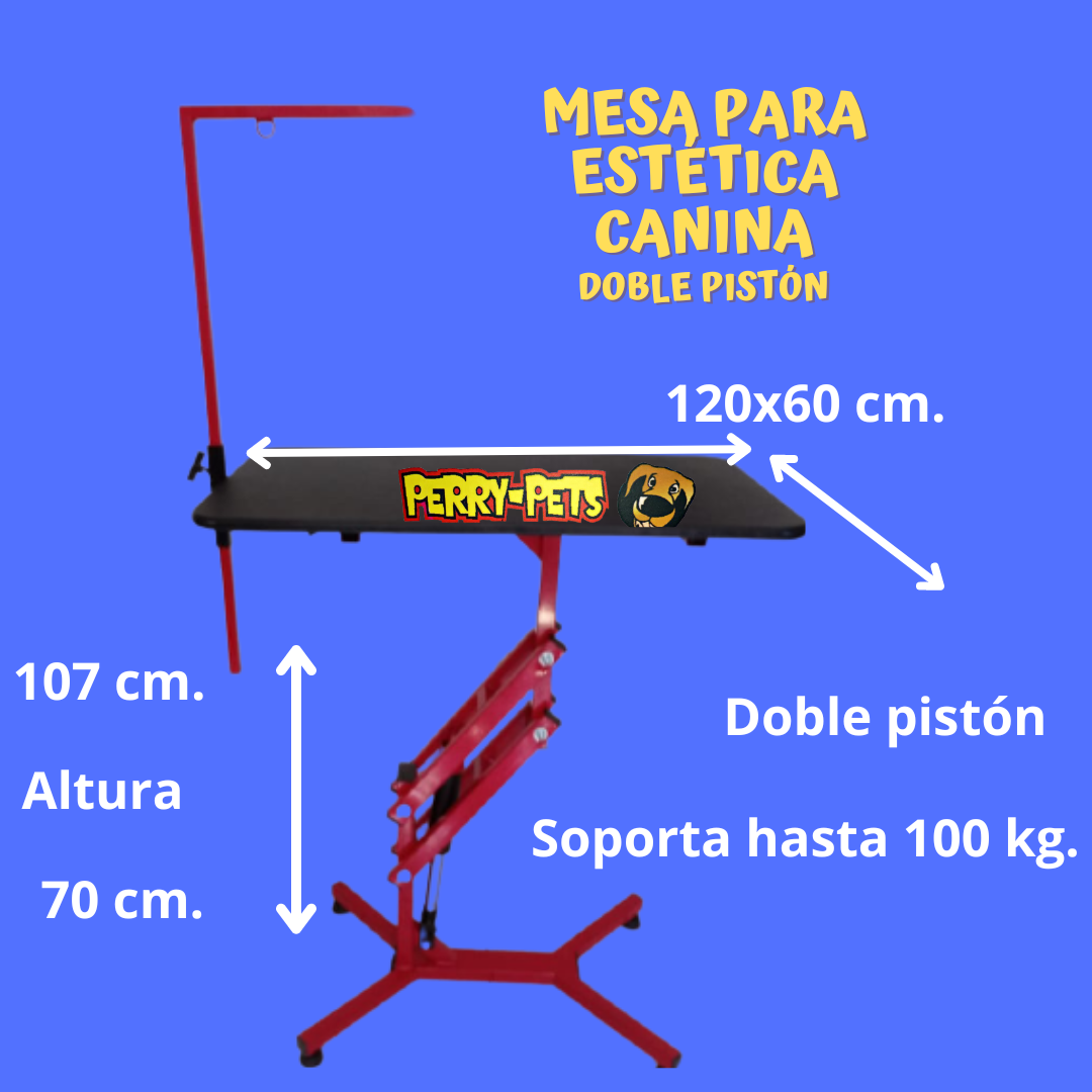 Mesa Para Estética Canina  Con Doble Pistón - Imagen 2