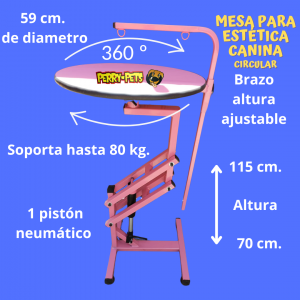 Mesa para Estética Canina Circular