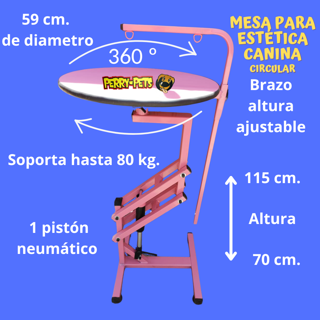 Mesa para Estética Canina Circular